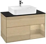 Villeroy und Boch Finion Waschtischunterschrank F122PCPC 100cm, Abdeckplatte...