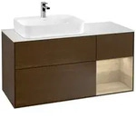 Villeroy und Boch Finion Waschtischunterschrank F401PCGN 120cm, Abdeckplatte...