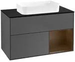 Villeroy und Boch Finion Waschtischunterschrank F662GNGK 100x60,3x50,1cm, Regal