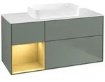 Villeroy und Boch Finion Waschtischunterschrank F701HFGM 120x60,3x50,1cm, Regal...