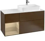 Villeroy und Boch Finion Waschtischunterschrank F391PCGN 120cm, Abdeckplatte...