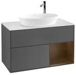 Villeroy und Boch Finion Waschtischunterschrank F901GNGK 100cm, Abdeckplatte...
