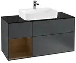 Villeroy und Boch Finion Waschtischunterschrank F412GNHG 120cm, Abdeckplatte...