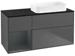 Villeroy und Boch Finion Waschtischunterschrank F682HGGK 120x60,3x50,1cm, Regal...