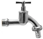 Universal Auslaufventil 422308 Messing matt verchromt, 3/4",...