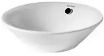 Duravit Starck 1 Aufsatzwaschtisch 0408530000 &Oslash; 53 cm, weiss, mit &Uuml;berlauf, ohne