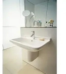 Duravit Starck 3 Waschtisch 0300650000 65 x 48,5 cm, Wei&szlig;, mit Hahnloch, &Uuml;berlauf,