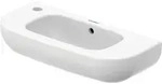 Duravit D-Code Waschtisch 0706500009 50 x 22 cm, Hahnloch links, Wei&szlig; Hochglanz