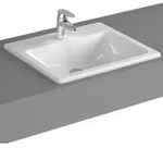 VitrA S20 Einbau-Waschtisch 5464B003-0001 50 x 45 cm, wei&szlig;, &Uuml;berlauf/Hahnloch