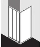 Kermi Gleitt&uuml;r Nova 2000, 3-teilig 90x185, silber/mattglanz, Kerolan Fontana
