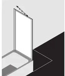 Kermi Nova 2000 Seitenwand N2TWD0901611K verk&uuml;rzt, BV 87 - 90 x 160 cm, silber