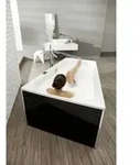 Hoesch Thasos Badewanne 3747.010 linke Ausf&uuml;hrung, 175 x 110 cm, weiss