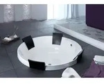 Hoesch Aviva Badewanne 6620.010 180cm, weiss, rund, mit 4 Kopf- und...