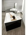 Hoesch Thasos Badewanne 3746.010 rechte Ausf&uuml;hrung, 150x100 cm, weiss