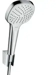 hansgrohe Croma Select E Vario Wannenset 26425400 weiss-chrom, Duschkopf