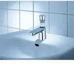 Grohe Euroeco CT Selbstschlu&szlig; Standventil 36265000 chrom, Markierung blau/rot