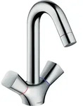 hansgrohe Logis 2-Griff Waschtischarmatur 71221000 chrom, ohne Ablaufgarnitur
