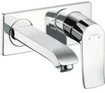 hansgrohe Waschtisch Armatur Metris 31251000 chrom, Unterputz, mit Auslauf 165 mm