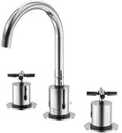Steinberg Serie 250 Waschtisch-3-Locharmatur 2502000, chrom, mit Ablaufgarnitur