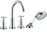 hansgrohe Wannenrandarmatur Axor Montreux 16546000 4 Loch Armatur, chrom