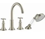 hansgrohe Axor Montreux Fertigmontageset 16546820 4-Loch-Wannenrandarmatur, mit