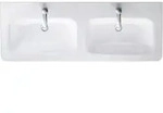 Duravit DuraStyle Doppel Waschtisch 23381300001 130 x 48 cm, weiss, wondergliss, f&uuml;r