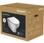 Duravit No. 1 Basic Wand-WC Set 45620900A1 weiss, mit WC-Sitz, rimless