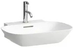 LAUFEN INO Waschtisch 8103020001041, 56x45cm, wei&szlig;, mit Hahnloch und &Uuml;berlauf,