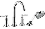 hansgrohe Axor Montreux Wannenarmatur 16550000 chrom, Hebelgriffe, 4 Locharmatur