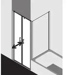 Kermi Liga Pendelt&uuml;r in Nische LIPTD09520VAK 95x200cm, silber hochglanz, ESG...