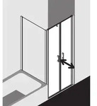 Kermi Liga Pendelt&uuml;r in Nische LIPTD080201PK 80x200cm, silber mattglanz, ESG...