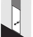 Kermi Liga Pendelt&uuml;r f&uuml;r Seitenwand LI1WL095201PK 95x200cm, silber mattglanz,...
