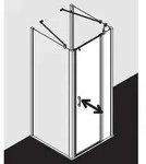 Kermi Liga Pendelt&uuml;r mit Festfeld f&uuml;r Seitenwand LI1GR11020VPK 110x200cm,...