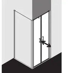 Kermi Liga Pendelt&uuml;r in Nische LIPTD10020VPK 100x200cm, silber hochglanz, ESG...