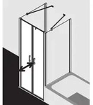 Kermi Liga Pendelt&uuml;r in Nische LIPTD095201AK 95x200cm, silber mattglanz, ESG klar,