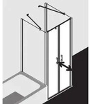 Kermi Liga Pendelt&uuml;r in Nische LIPTD075201PK 75x200cm, silber mattglanz, ESG...
