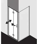 Kermi Liga Pendel-Faltt&uuml;r f&uuml;r Seitenwand LI2SL09020VPK 90x200cm, silber...