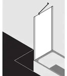 Kermi Liga Seitenwand verk&uuml;rzt LITVD070161AK 70x160cm, silber mattglanz, ESG...