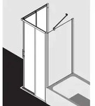 Kermi Liga Eckeinstieg-H&auml;lfte Gleitt. 2-tlg. bodenfrei LIC2L090201AK 90x200cm,
