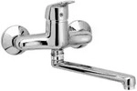 Herzbach Kappa K&uuml;chenarmatur 50114000101 chrom, Auslauf 200 mm, Wandarmatur