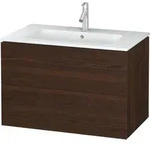 Duravit L-Cube Waschtischunterbau LC624106969 Nussbaum geb&uuml;rstet, 82x55,5x48,1cm, 2