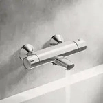 Hansa HANSAMICRA Wannenthermostat 58162171 Aufputz, S-Anschl&uuml;sse, Ausladung 159mm,