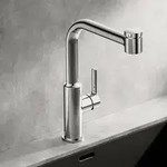 Hansa HANSARONDA K&uuml;chenarmatur 54912283 Ausziehbrause, Hebel seitlich, schwenkbar,
