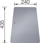 Blanco 227699, Blanco Schneidbrett 227699 43,5 x 24 mm, silbern, Sicherheitsglas