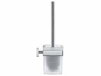 Duravit WC-Bürstengarnitur Karree 0099571000 für Wandmontage, Glas matt, Halter