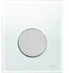 TECEloop Urinal Bet&auml;tigungsplatte 9242659 Glas wei&szlig;, Taste chrom matt