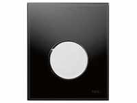 TECEloop Urinal Betätigungsplatte 9242656 Glas schwarz, Taste chrom glänzend