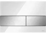 TECE TECEsquaresquare Bet&auml;tigungsplatte 9240801 Glas wei&szlig;, Tasten Edelstahl