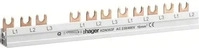 Hager KDN363F, Hager Phasenschiene KDN363F 3-polig, mit Gabelanschluss, 10mm&sup2;, 63A,