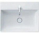 Duravit DuraSquare Waschtisch 23536000411 weiss wondergliss, 60x47cm, mit...